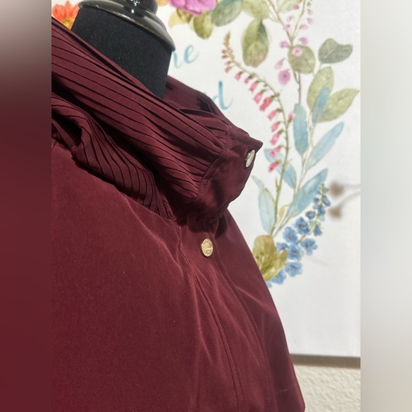 GALLERY Burgundy Hooded Coat/Jacket NWOT Size XL - Picture 8 of 12